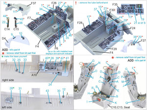 Quinta Studio QD32036 F-4D 3D-Printed &amp;amp; colored Interior on decal paper (Tamiya) 1/32 – Bild 13