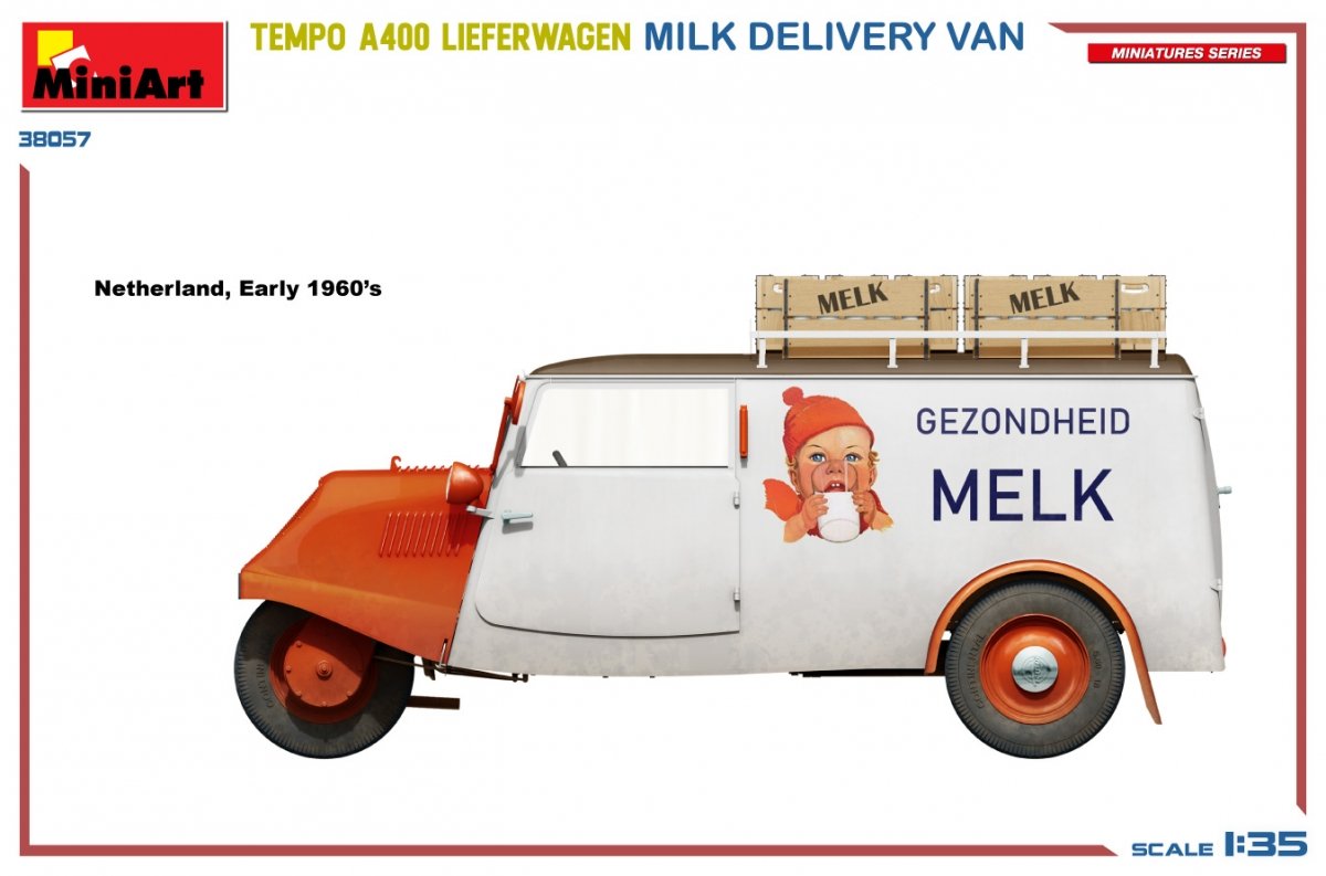 MiniArt 38057 TEMPO A400 LIEFERWAGEN. MILK DELIVERY VAN 1/35 – image 8