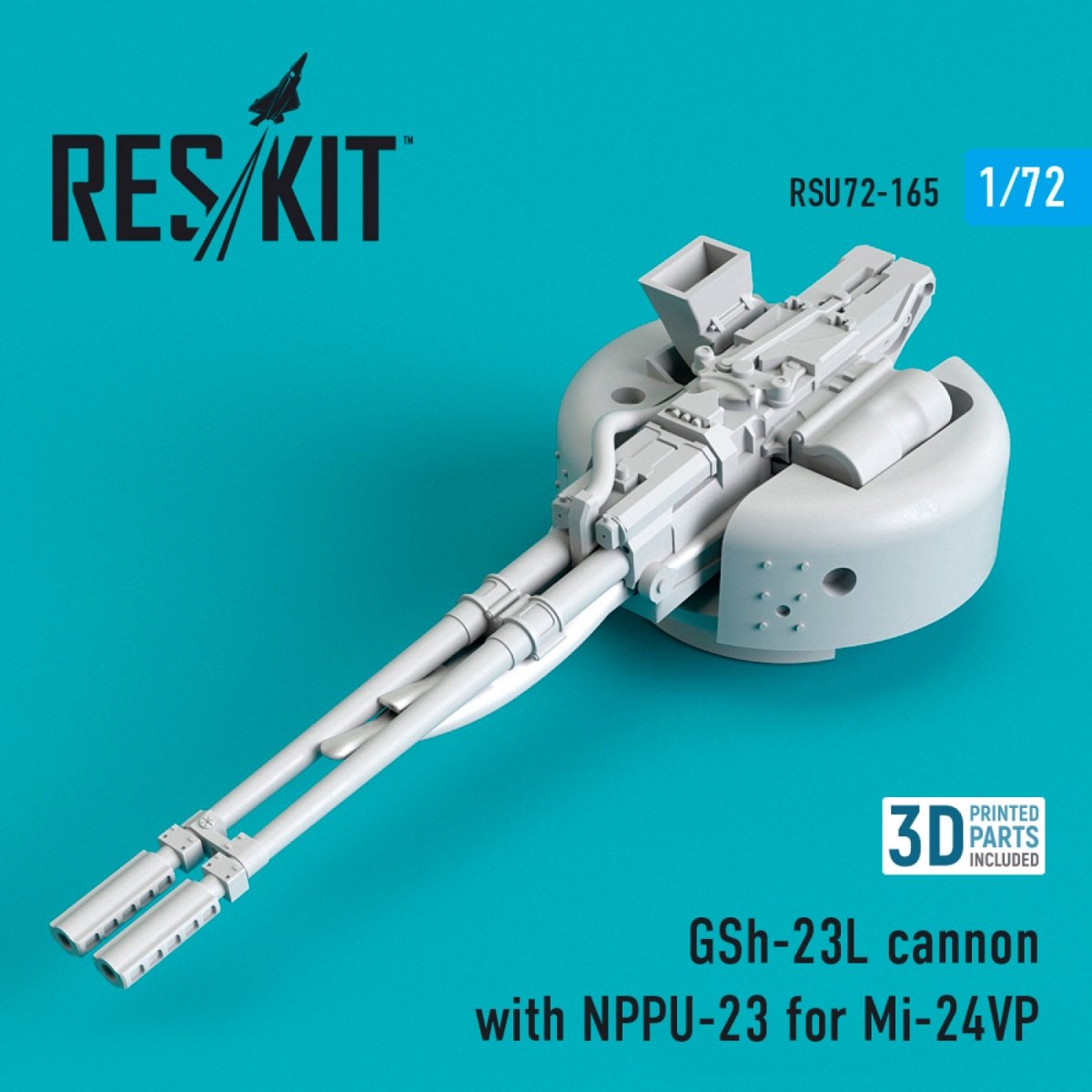 RESKIT RSU72-0165 CANON GSH-23L AVEC NPPU-23 POUR MI-24VP 1/72