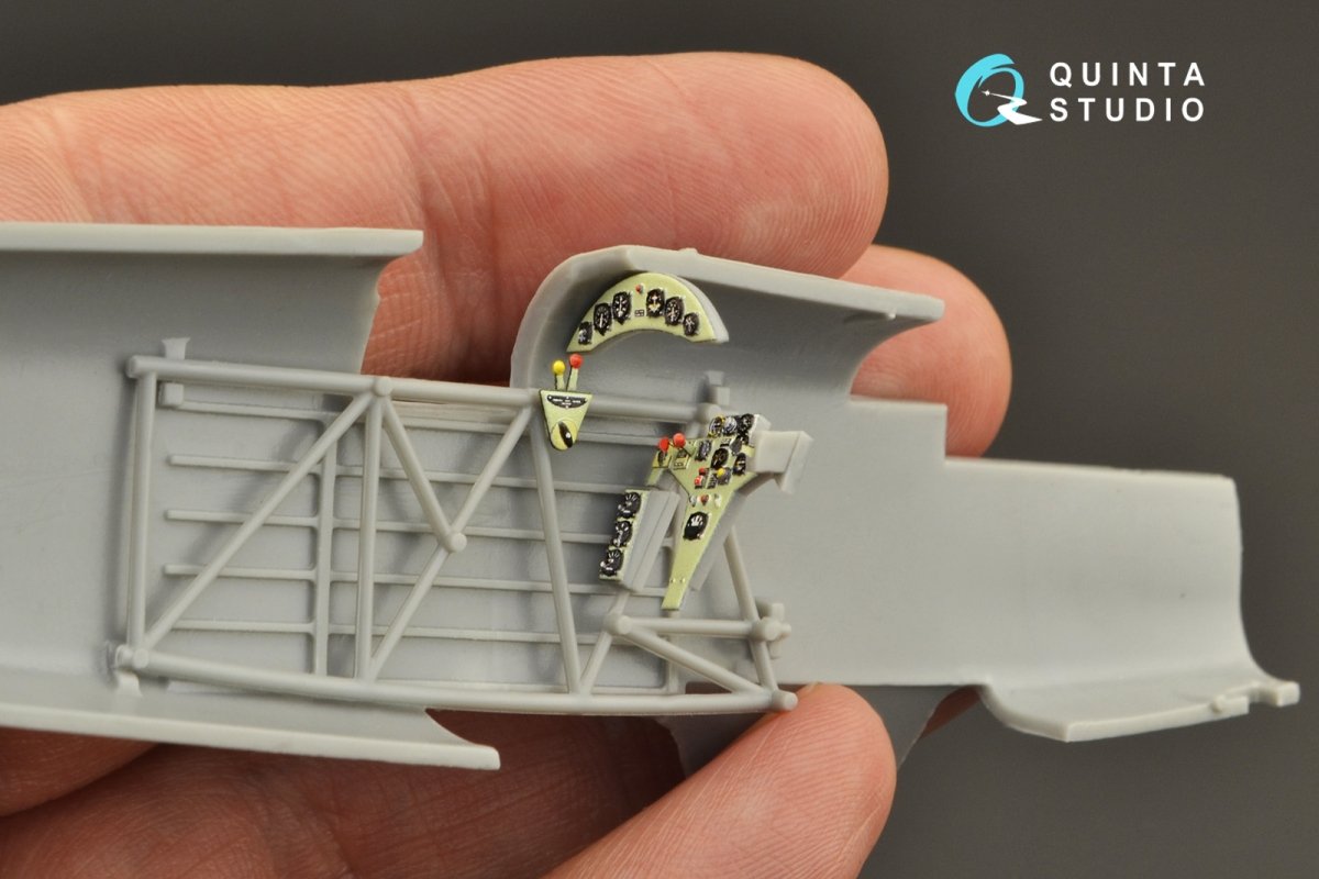 Quinta Studio QD48274 He 51B 3D-Printed &amp;amp; colored Interior on decal paper (Roden) 1/48 – image 9
