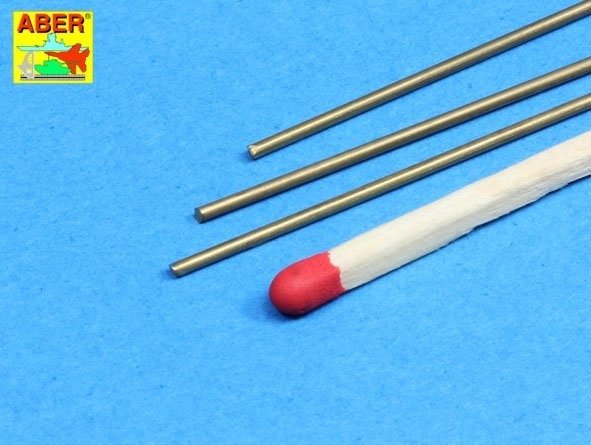 Aber BR11 Brass round rods fi 1.1mm length 245mm x 3 pcs. – Bild 3