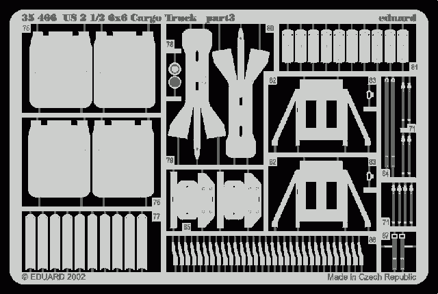 Eduard 35466 US 2 1/2 6x6 Cargo Truck 1/35 Tamiya
