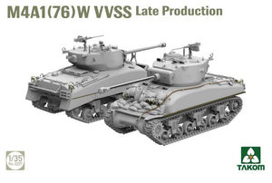 Takom 2207W SHERMAN² BOX M4A1(76W) VVSS Late Production+M51 "DEGEM ALEF"+US ARMY 1/4TON UTILITY TRUCK &amp; MP FIGURE 1/35