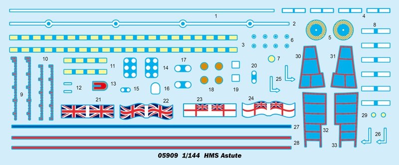 Trumpeter 05909 HMS Astute 1/144 – image 3