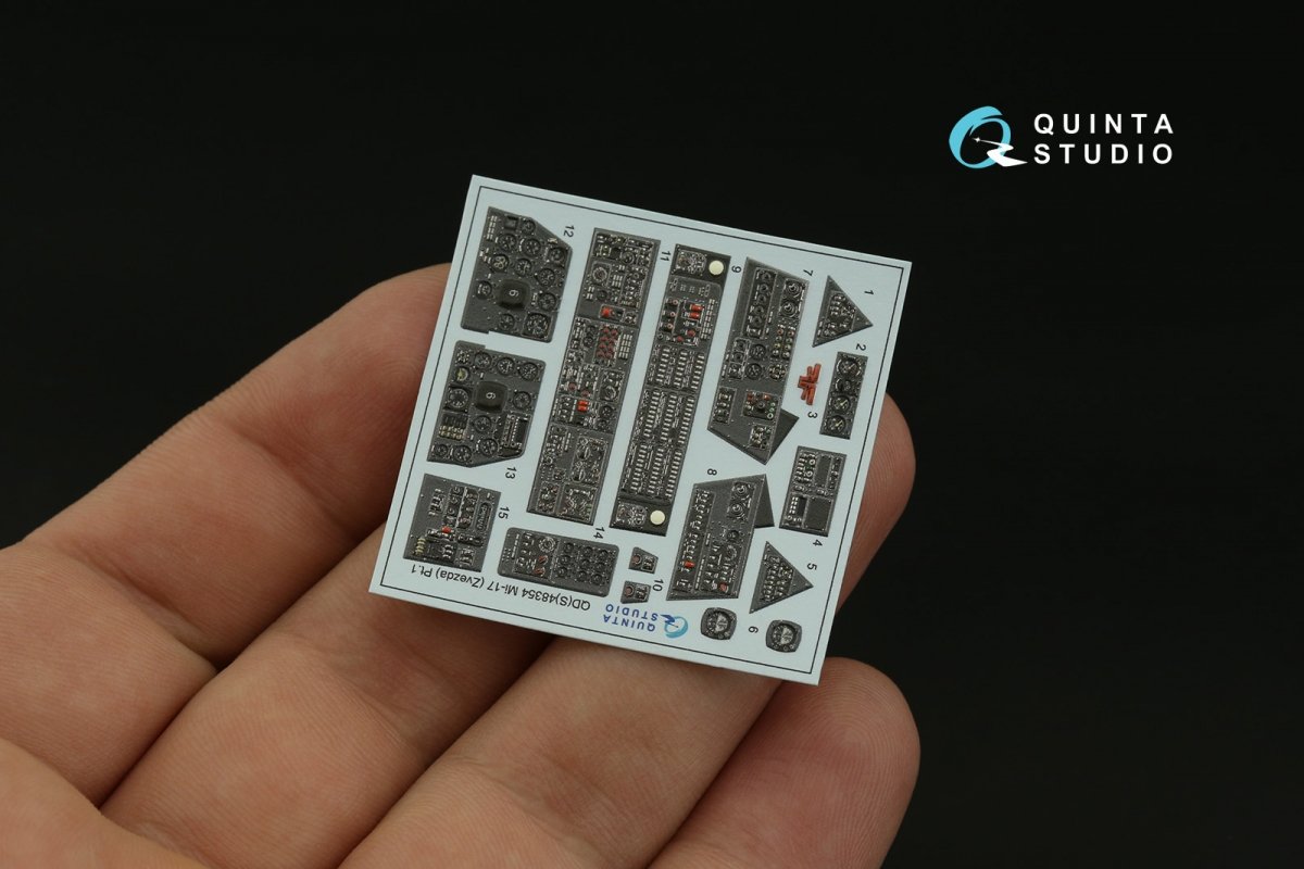 Quinta Studio QDS-48354 Mi-17 (Mi-8MT Export version) 3D-Printed &amp;amp; colored Interior on decal paper (Zvezda) (Small version) 1/48 – image 6