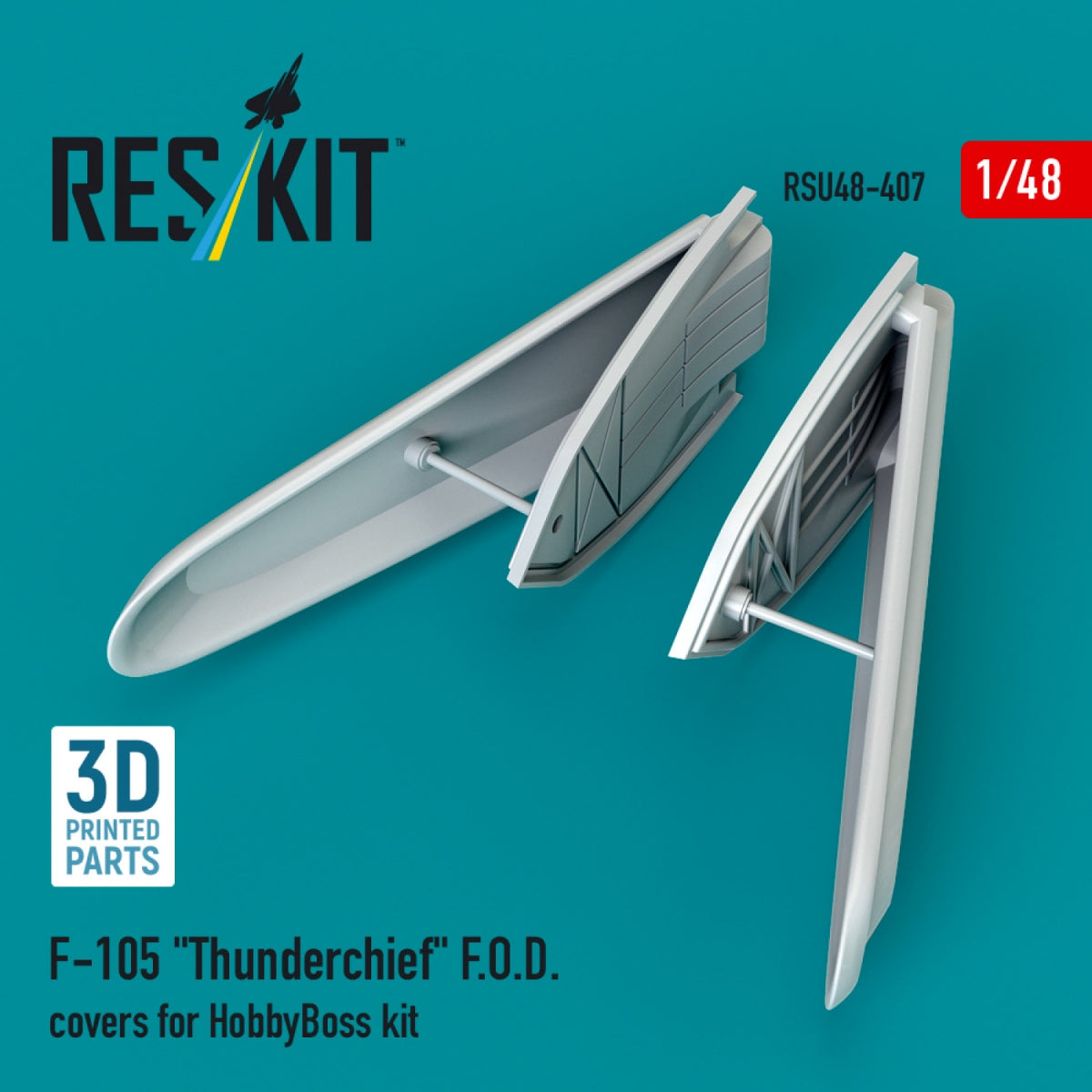 RESKIT RSU48-0407 F-105 "Thunderchief" F.O.D. covers for HobbyBoss kit (3D Printed) 1/48