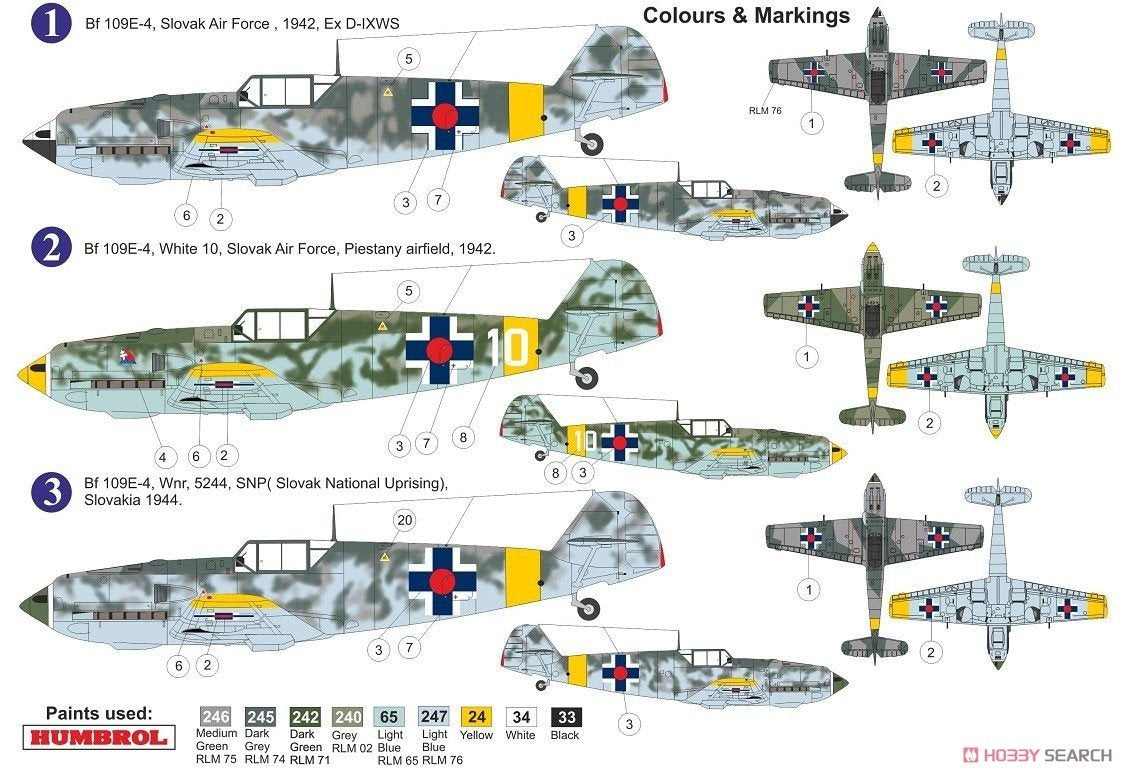 AZ Model AZ7662 Messerschmitt Bf.109E-4 Slovak Air Force 1/72 – Bild 2