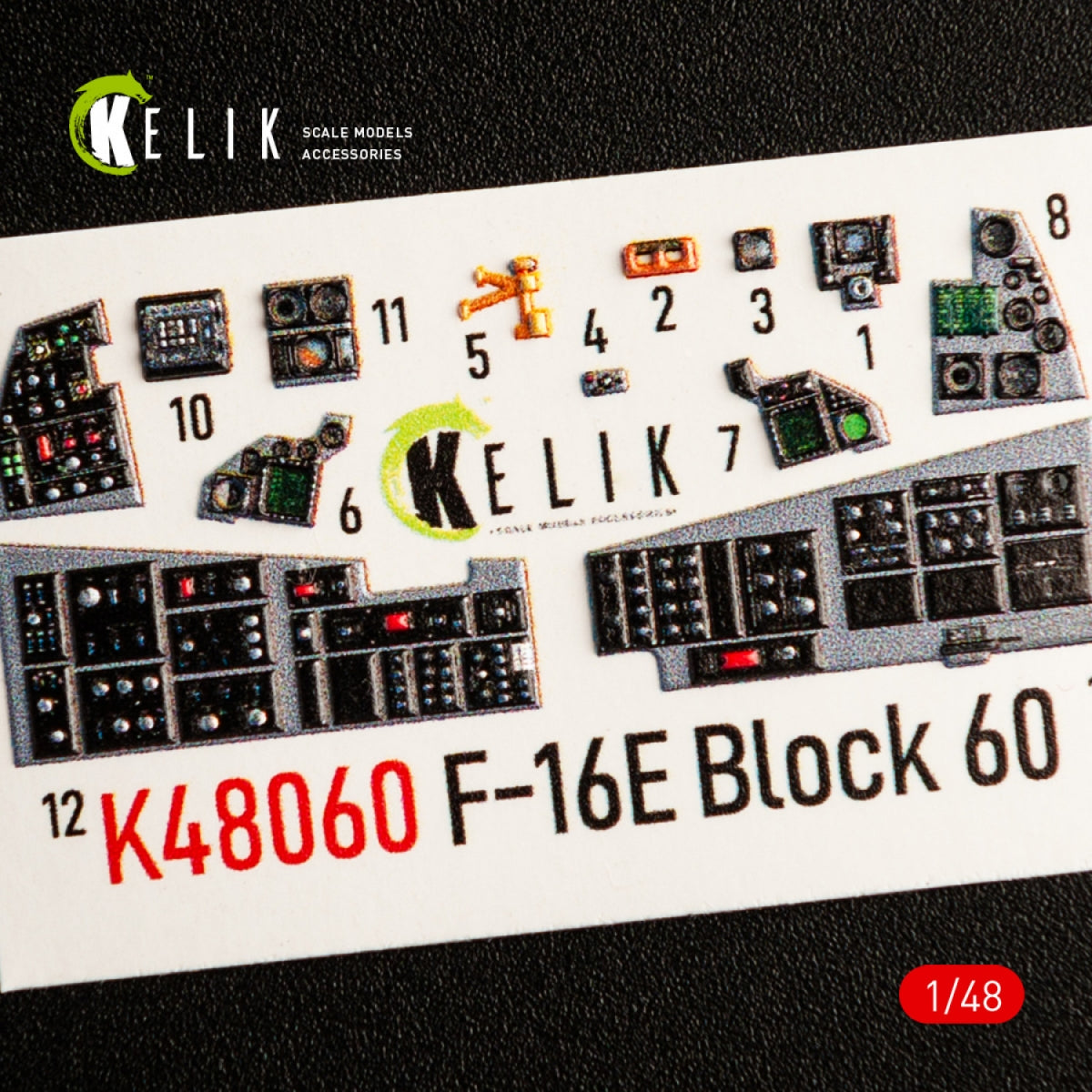 KELIK K48060 F-16E DESERT VIPERS BLOCK 60 INTERIOR 3D DECALS FOR KINETIC KIT 1/48 – image 6