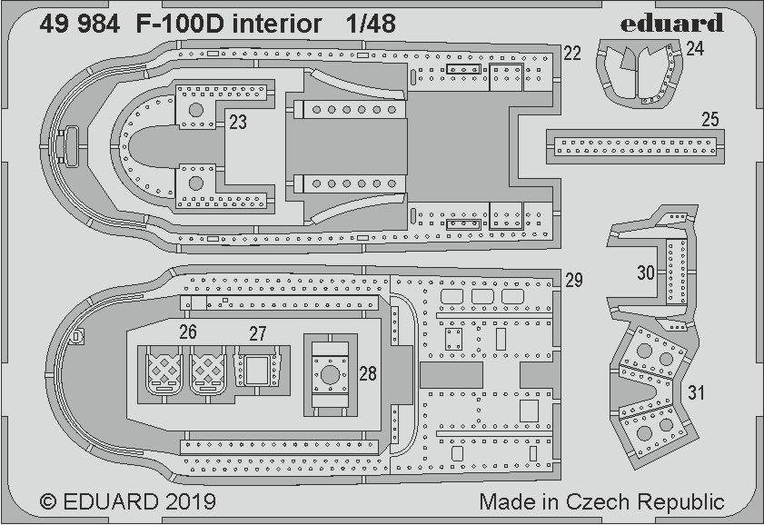 Eduard 49984 F-100D interior 1/48 TRUMPETER – Bild 2
