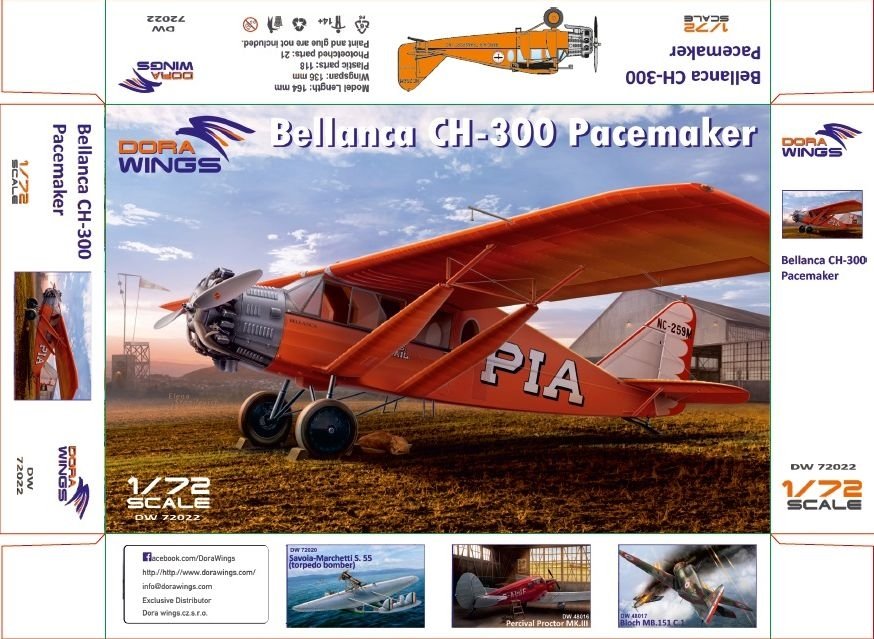 Dora Wings 72022 Bellanca CH-300 Pacemaker 1/72 – image 2