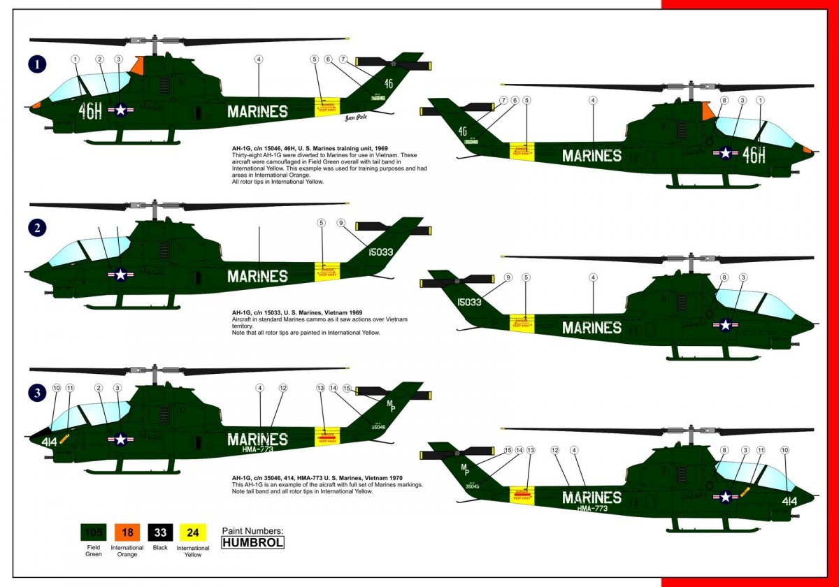 AZmodel AZ7449 Bell AH-1G Early Huey Cobra Marines 1/72 – image 2