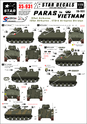 Star Decals 35-931 Paras américains au Vietnam 1/35