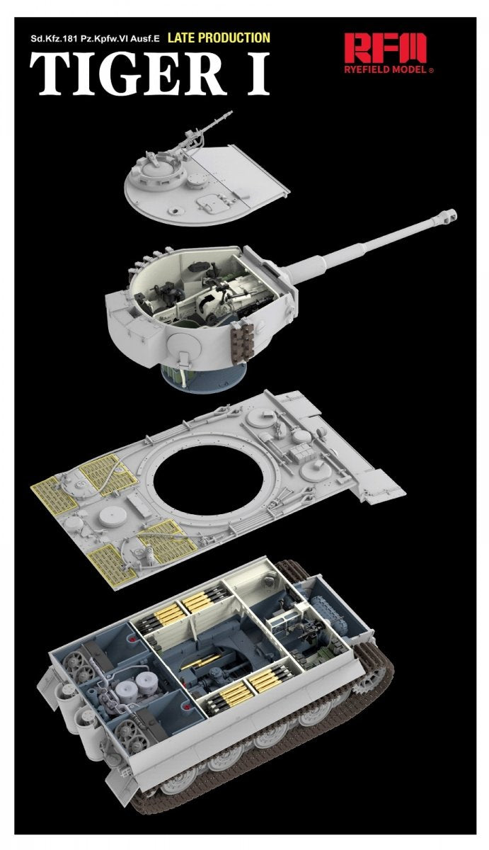 Rye Field Model 5080 Tiger I Late Production Zimmerit &amp;amp; Full Interior 1/35 – image 2