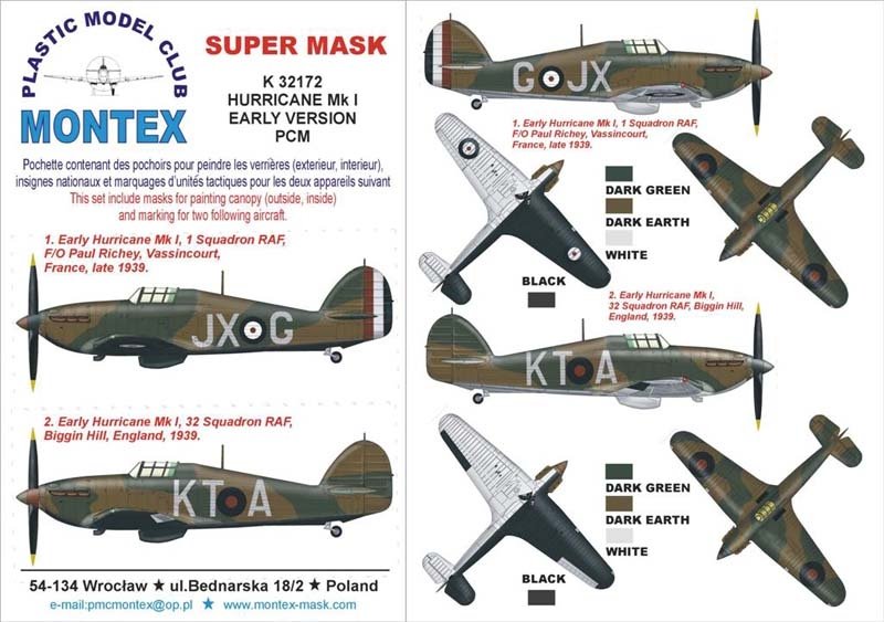 Montex K32172 HURRICANE AND EARLY 1/32