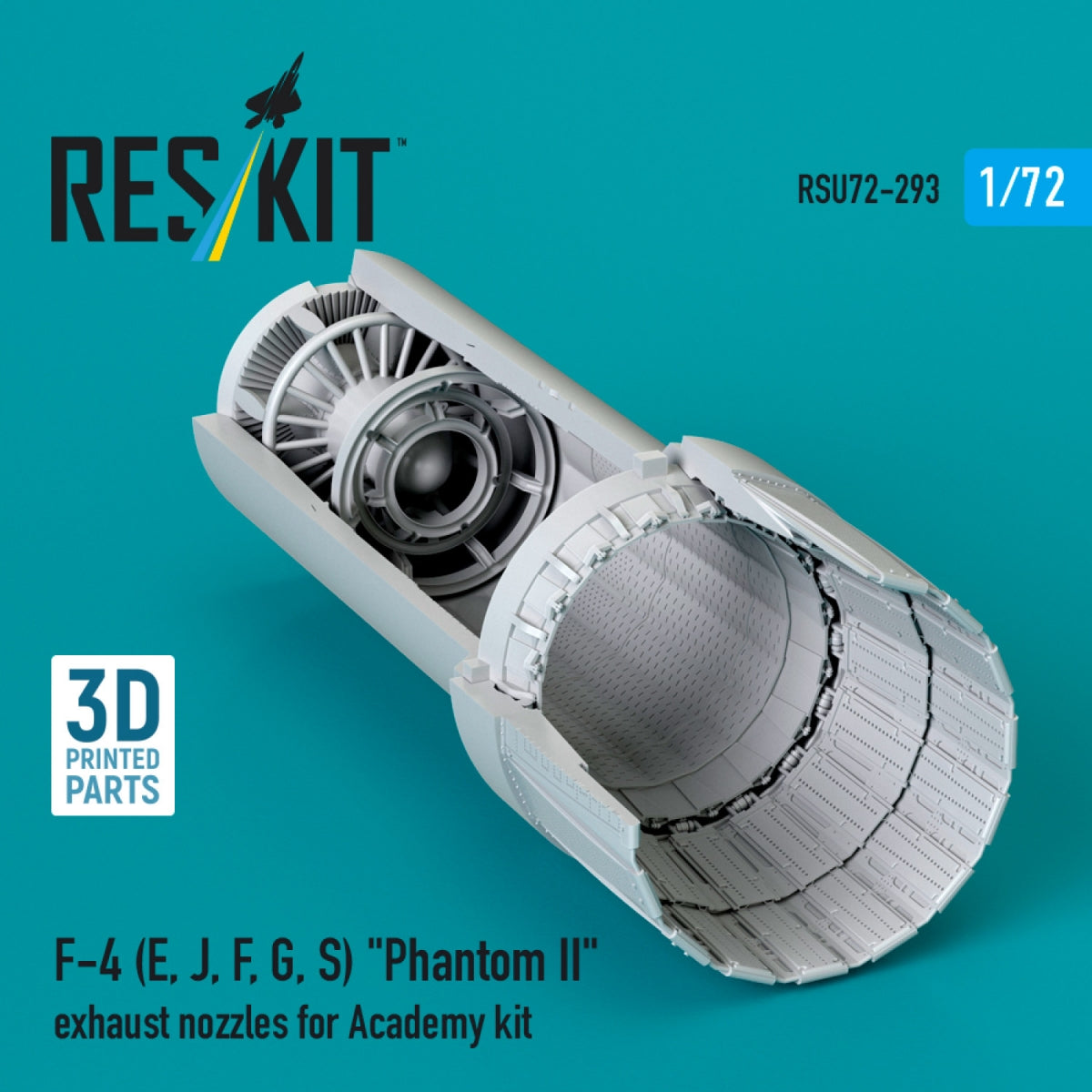 RESKIT RSU72-0293 F-4 (E, J, F, G, S) &amp;quot;Phantom II&amp;quot; exhaust nozzles for Academy kit (3D Printed) 1/72 – image 2