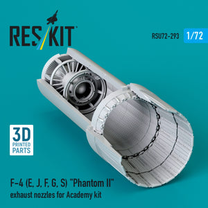 RESKIT RSU72-0293 F-4 (E, J, F, G, S) &amp;quot;Phantom II&amp;quot; exhaust nozzles for Academy kit (3D Printed) 1/72 – image 2