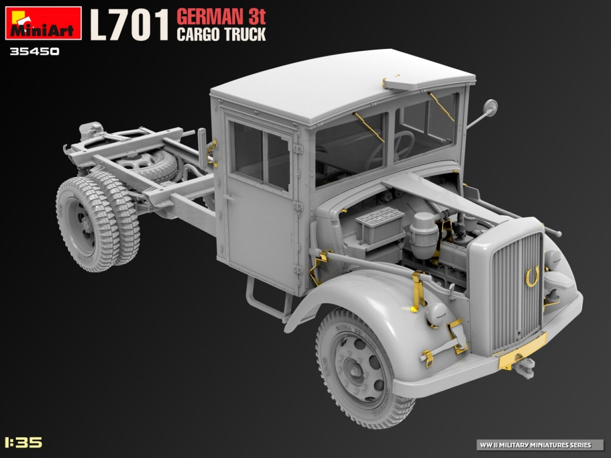 Miniart 35450 L701 GERMAN 3T CARGO TRUCK 1/35 – Bild 10