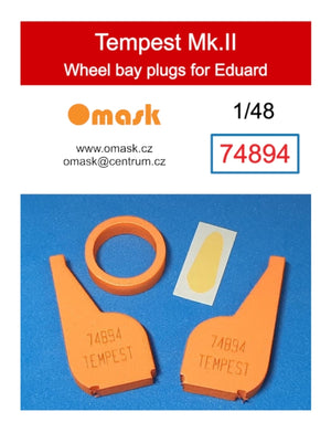 Omask 74894 Tempest Mk.II wheelbay plugs (for Eduard) 1/48