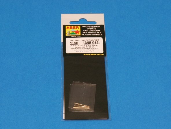 Aber A48014 Set of 4 barrels for Japanese 20 mm Type 99 aircraft machine cannons 1/48 – obrázek 3