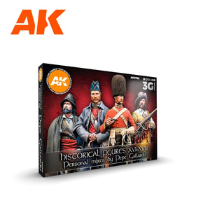 AK Interactive AK11762 SIGNATURE SET – HISTORICAL FIGURES P. XVI-XVIII BY PEPE GALLARDO PAINT SET 18x17 ml