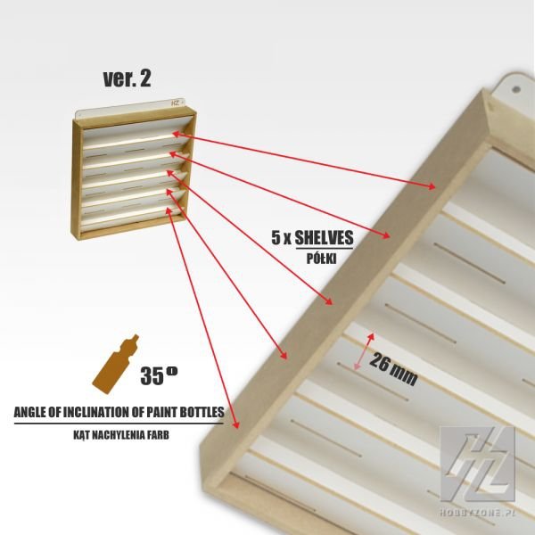 Support de peinture Hobby Zone HZ-s3s ver.2 (26 mm - diamètre du flacon) – image 3