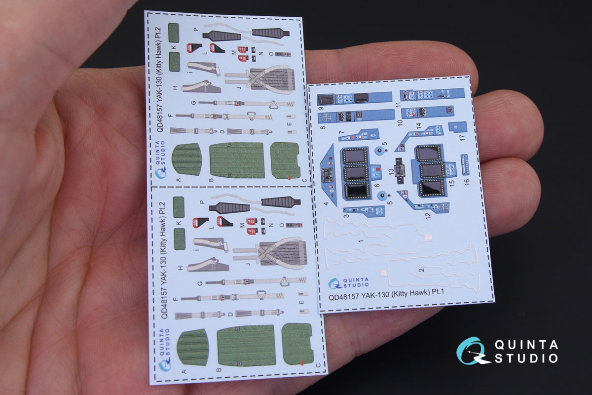 Quinta Studio QD48157 Yak-130 3D-Printed colored Interior on decal paper (for KittyHawk kit) 1/48 – Bild 2
