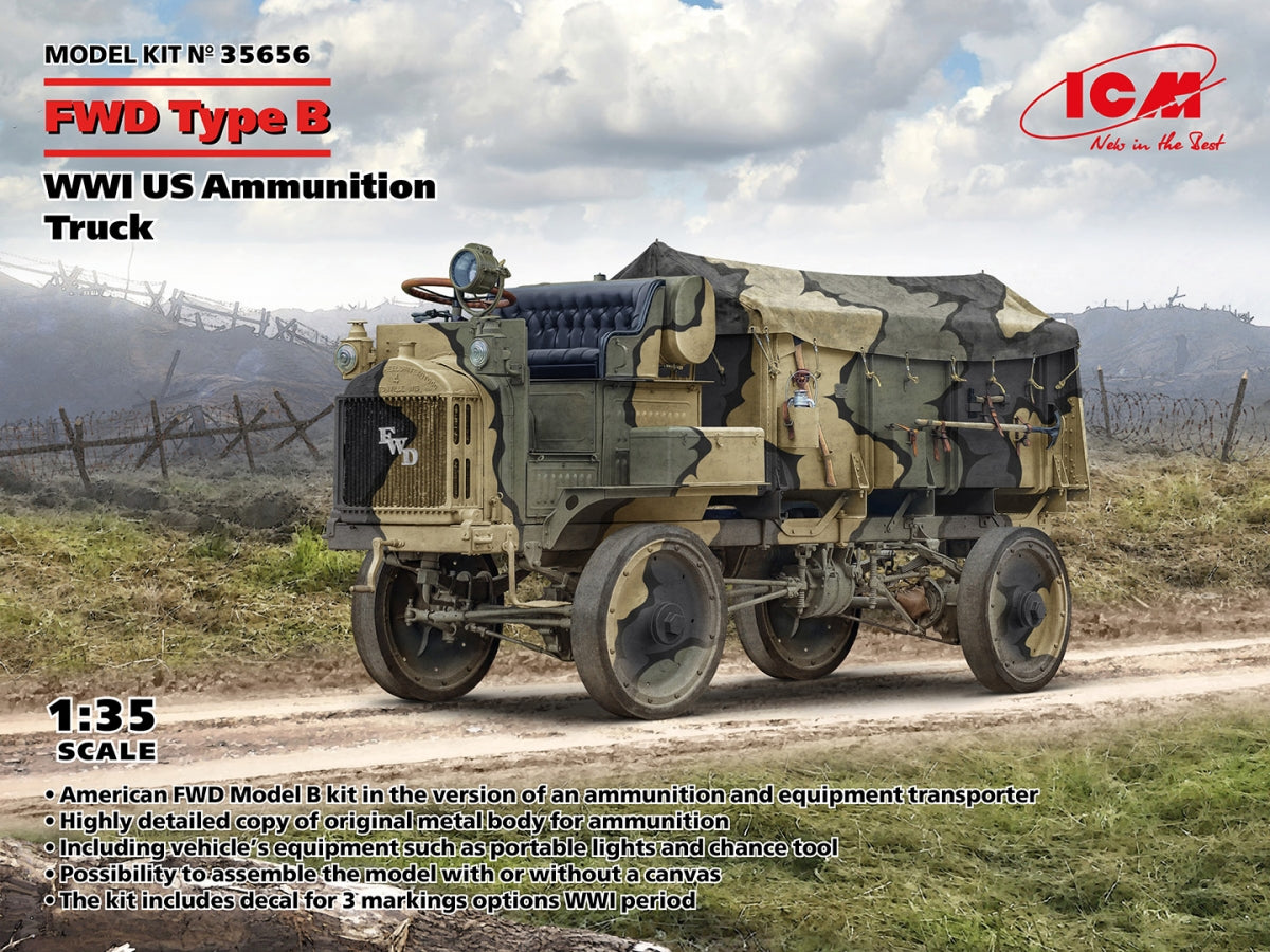 ICM 35656 FWD Type B WWI US Ammunition Truck 1/35 – obrázek 2