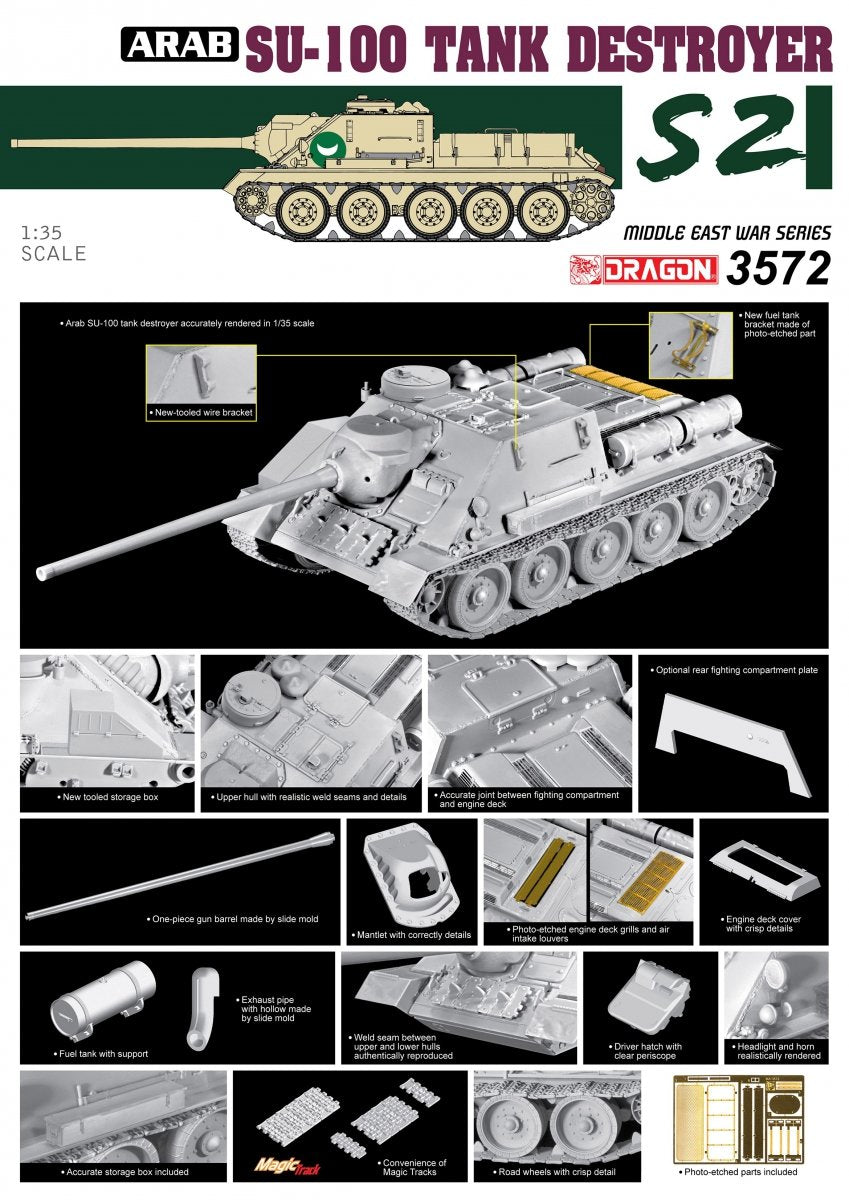 Dragon 3572 Egyptian Su-100 Tank Destroyer - The Six Day War (1/35)