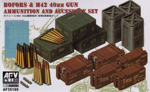 AFV Club 35189 Bofors M42 40mm Ammunition &amp;amp; Accessories Set (1/35)