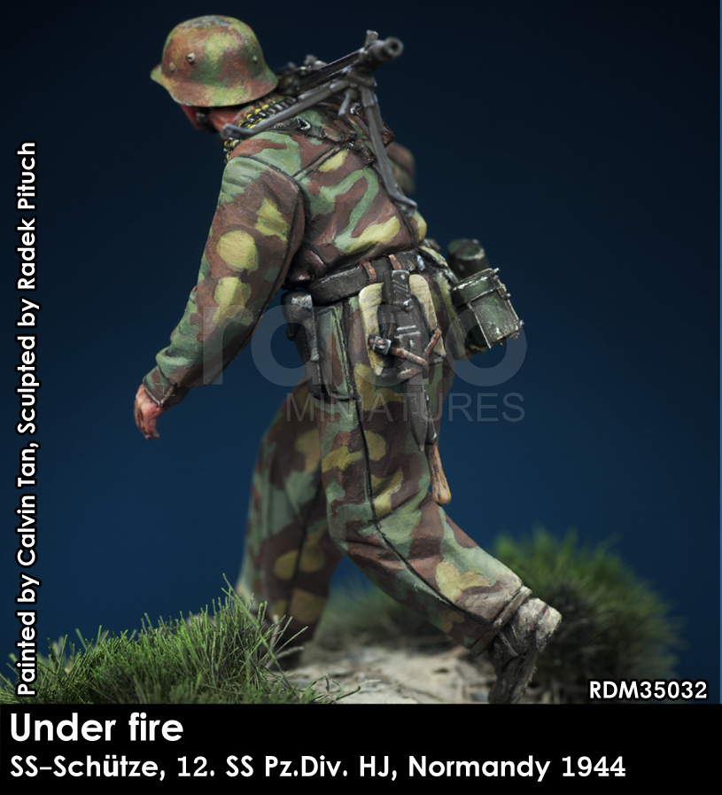 RADO Miniatures RDM35032 Under fire. W-SS MG Schütze, 12. SS-Pz.Div. HJ, Normandy 1944 1/35 – Bild 4