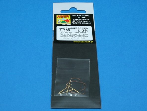 Aber 350L-29 Ensemble de 4 canons de 130 mm pour AK-130 Marine russe (1/350) – image 4