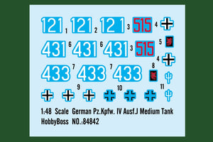 Hobby Boss 84842 German Pz.Kpfw. IV Ausf.J Medium Tank 1/48 – image 5