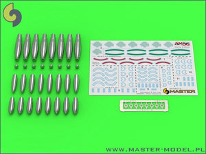 Master AM-24-013 Additional types of warheads for British RP-3 Rocket (60LB F, 25LB SAP, 25LB AP) 1/24