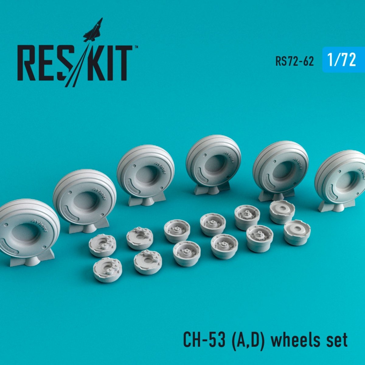 RESKIT RS72-0062 CH-53 (A,D) WHEELS SET 1/72