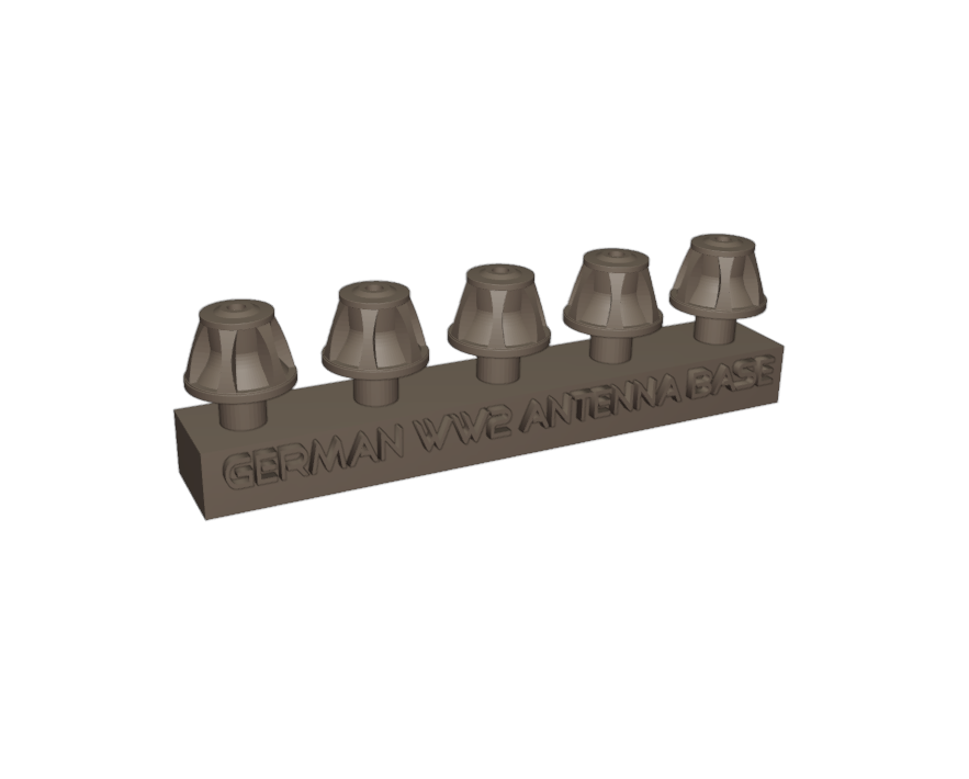 Yamamoto Model Parts YMP3512 German antenna base Set #1 (5pcs.) 1/35 – image 2