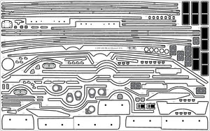 Pontos 23004F1 USS BB-61 Iowa 1944 Detail Up Set (Teak tone stained wooden deck) 1/200 – Bild 16