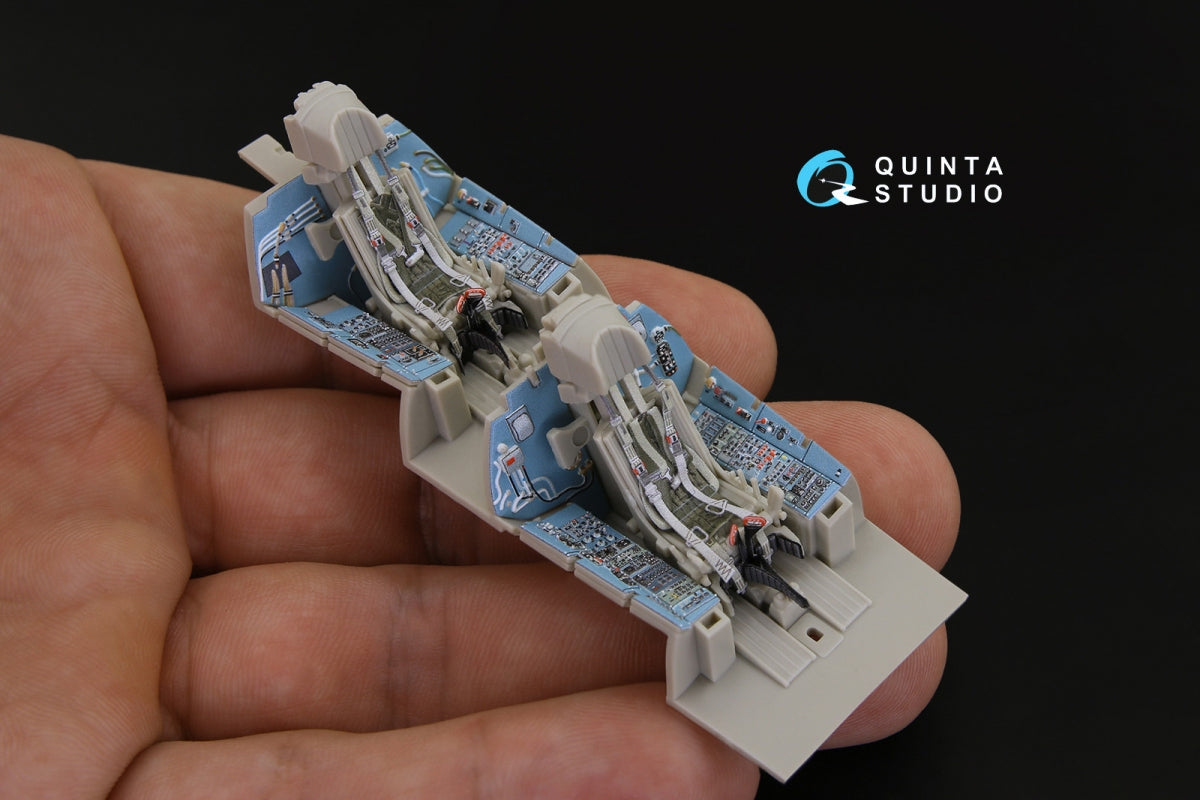Quinta Studio QD48181 Su-27UB 3D-Printed colored Interior on decal paper (for KittyHawk kit) 1/48 – obrázek 9