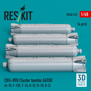 RESKIT RS48-0523 CBU-89B cluster bombs GATOR (4 pcs) (3D Printed) 1/48 – image 2