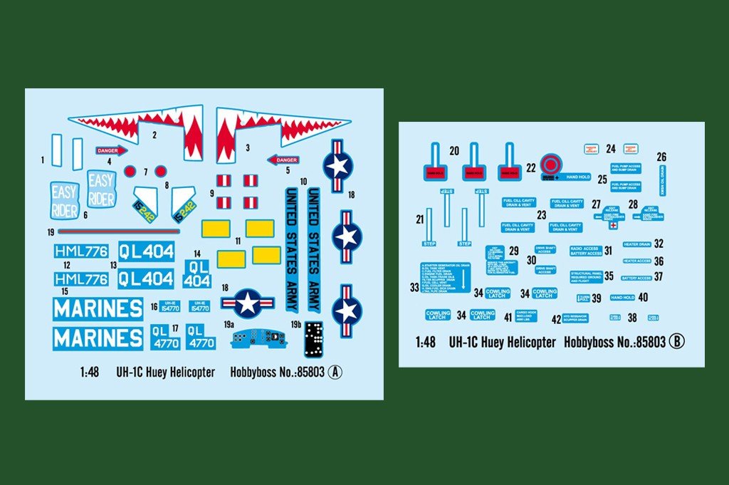 Hobby Boss 85803 UH-1C Huey Helicopter 1/48 – obrázek 4