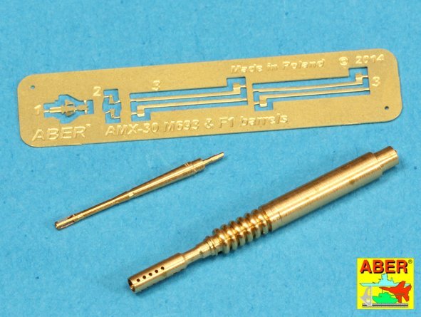 Aber 35L-142 Barrel for 20 mm M693 autocannon and barrel for F1 7.62 machine gun for AMX-30 (1/35) – image 3