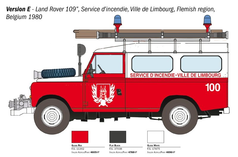 Italeri 3660 LAND ROVER FIRE TRUCK 1/24 – obrázek 2