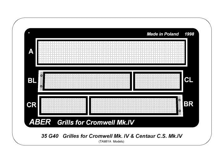 Aber 35G40 Nets for Cromwell Mk.IV &amp;amp; Centaur CS Mk.IV 1/35 – obrázek 9