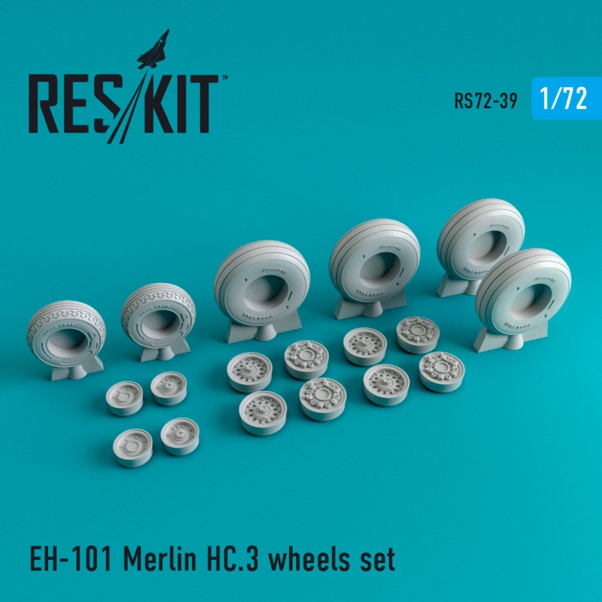 RESKIT RS72-0039 EH-101 MERLIN HC.3 JEU DE ROUES 1/72