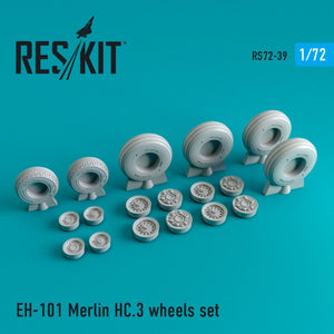RESKIT RS72-0039 EH-101 MERLIN HC.3 JEU DE ROUES 1/72