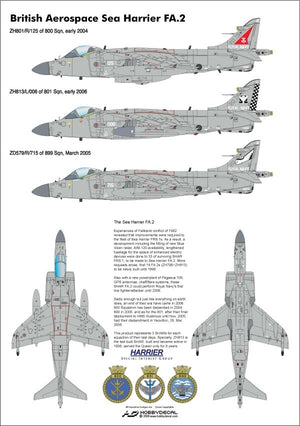 HobbyDecal AL72011V1 Sea Harrier FA.2 1/72