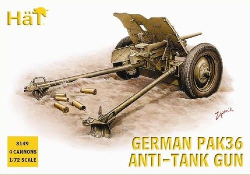 Hat 8149 German PaK36 Anti-tank gun 1/72