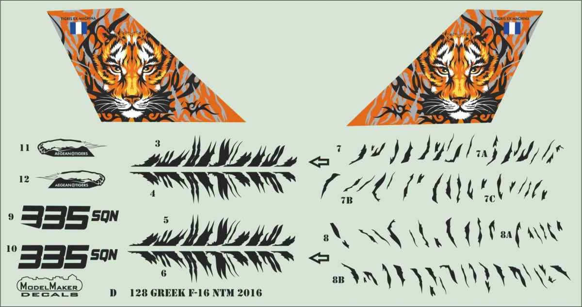 ModelMaker Decals D48128 Greek F-16 Nato Tiger Meet 2016 1/48 – zdjęcie 4