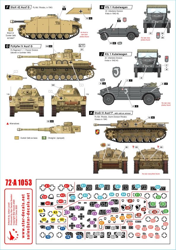 Star Decals 72-A1053 Balkan WW2 #3. 1/72 – Bild 2