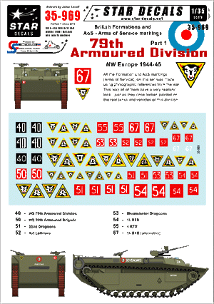 Star Decals 35-969 British 79th Armored Division #1 1/35