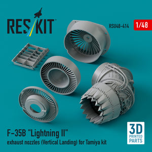 RESKIT RSU48-0414 F-35B &amp;quot;Lightning II&amp;quot; exhaust nozzles (Vertical Landing) for Tamiya kit (3D printed) 1/48 – image 2